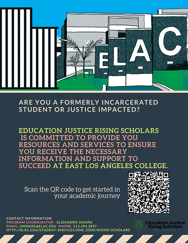 Flyer About the Education Justice Rising Scholars