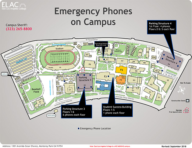 Emergency Phone on Campus Map
