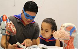 Father and Daughter Reading