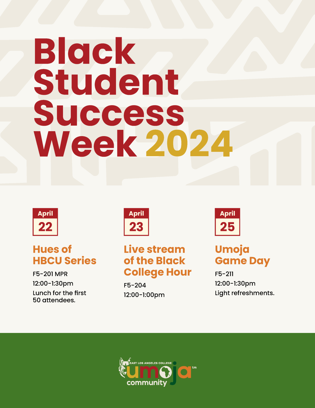 ELAC Black Student Success Week April 2024