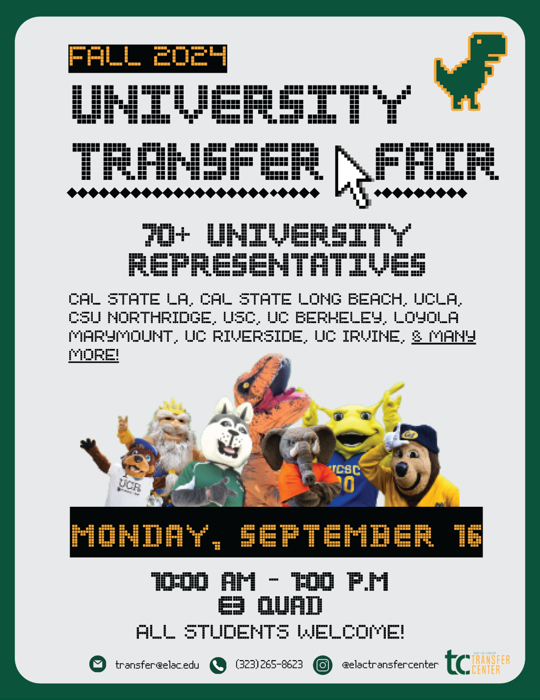 ELAC Fall 2024 University Transfer Fair