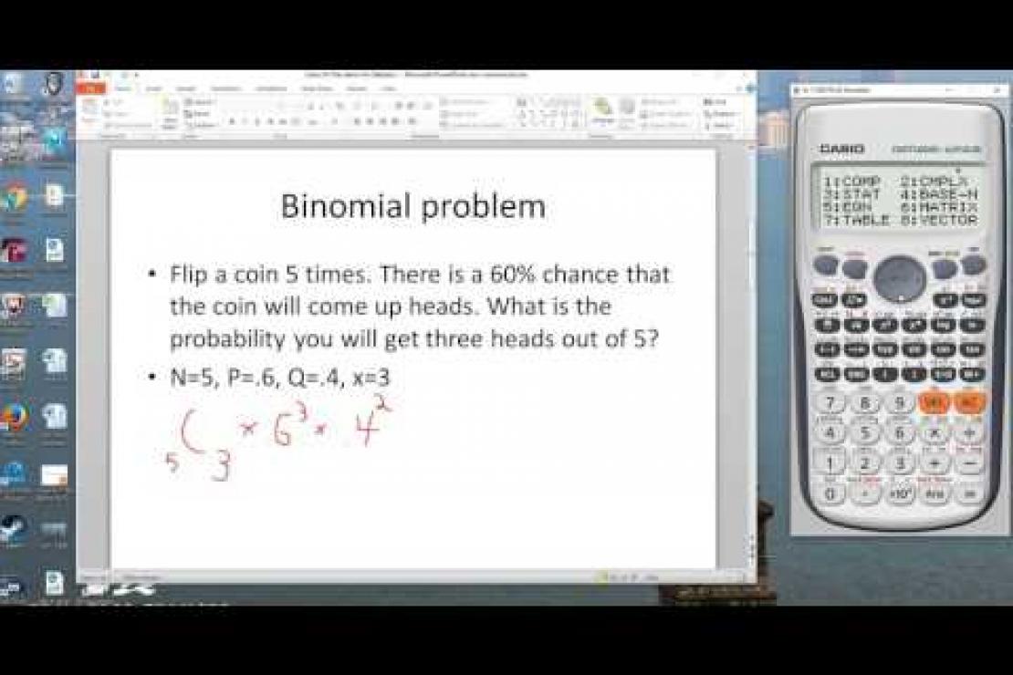 Casio discount binomial distribution